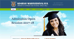 Desktop Screenshot of adarshmahavidhyalaya.com